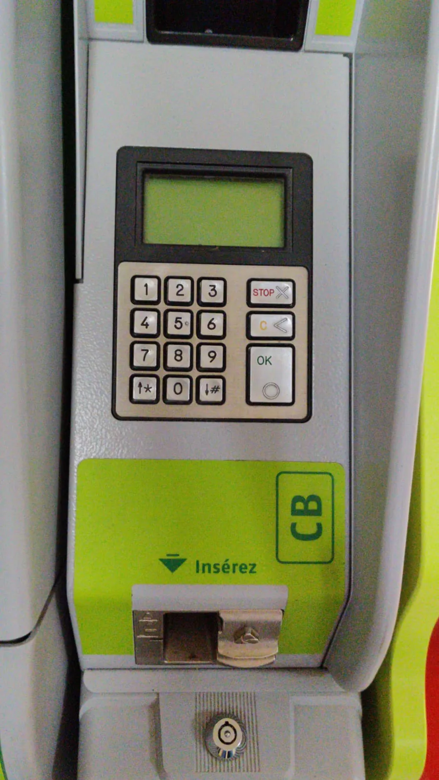 Terminal de paiement sur borne