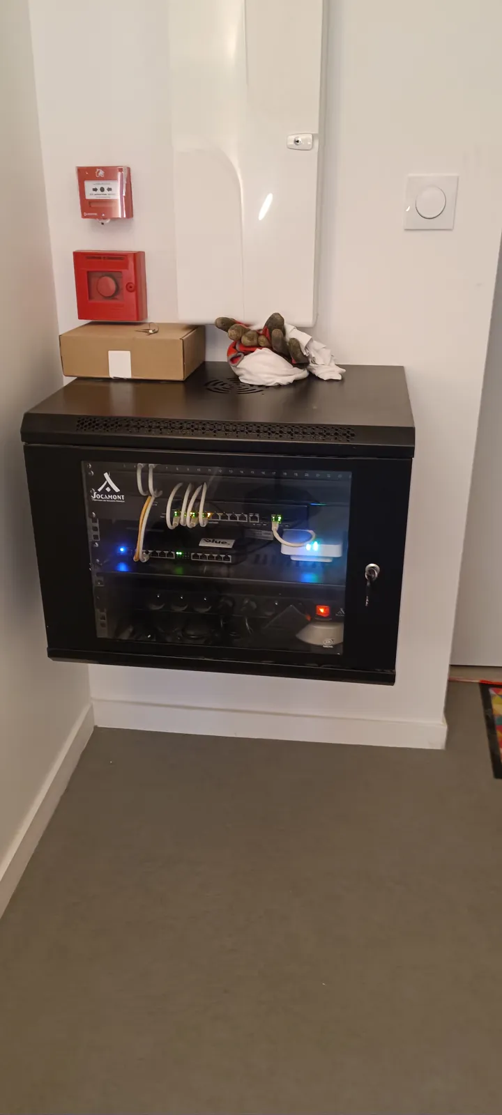 Coffret réseau installé chez un particulier